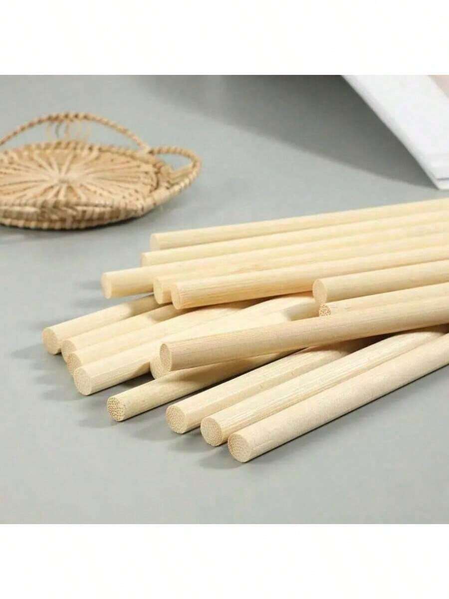 3-8mm 圓形木製圓棒 DIY 手作手工藝木工材料用品 - A - 查看 1