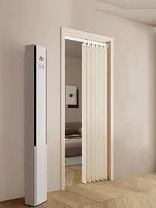 1pc Folding Door Curtain With Hooks And Ties, Modern Style Folding Door Curtain, Living Room Decoration, Modern Life Accessory, Multiple Colors Available, Home Decor Product, Better Privacy Protection - 1PC - View 7