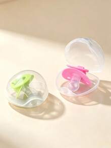 1-10PCS Durable Transparent Pacifier Holder | Pacifier Storage Box, Modern Aesthetic Plastic Structure, Essential Organizer, Ideal Gift For Halloween, Christmas, Thanksgiving, Easter - Clear - View 4