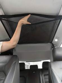 Car Ceiling Cargo Net Pocket With Zipper Large Capacity Camping Travel Car Hanging Pocket Adjustable Ceiling Storage Net For Long Trips Camping Picnic Car Accessories Traveling Outdoor Camping Travel Essentials Accessories - Multicolor - View 12