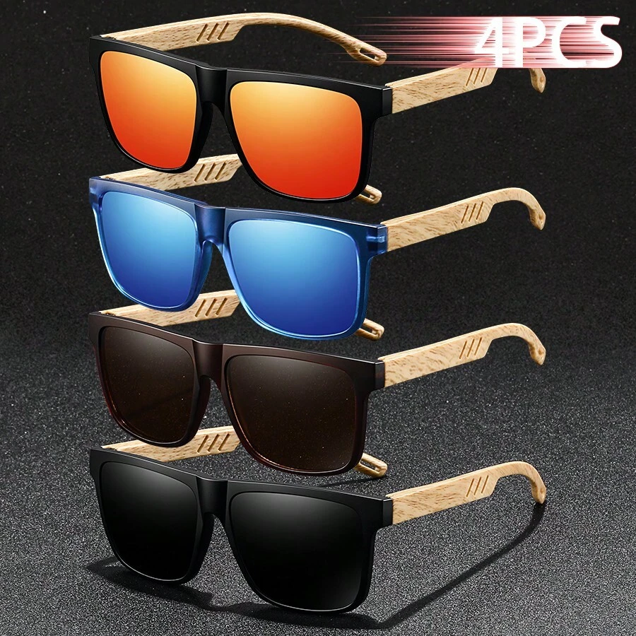 WSZ 4pcs Classic Retro Unisex Fashion Hollow Square Frame Glasses, Suitable For Driving, Fishing, Travel, Tropical Beach Vacation