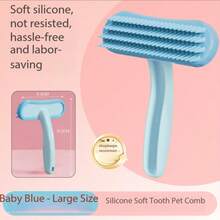 Silicone Pet Grooming Brush With Soft Bristles And Heart-Shaped Head - Gentle Detangling, Massage Brush For Small Pets, Reduces Shedding, Suitable For Cats, Dogs, Rabbits, Guinea Pigs And Other Small Animals - View 14