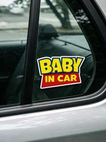 1pc Printed Letter Sticker Warning Label Car Bumper Baby Seat Decoration Reminder - Warning Sticker - View 4