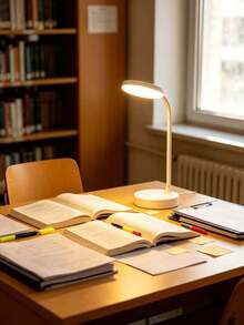 1pc White LED Round Base Desk Lamp, Eye-Protection Reading Light, LED Desk Lamp, Desk Lamp, Rechargeable/Plug-In Optional, 3 Color Temperatures, Suitable For Dorm, Bedroom, Home, Christmas, Easter, Night Light, Lampshade, Book Light, Bedroom Lighting, Desk Lamp, Reading Light, Reading, Office Supplies, Bedroom, Light, Rechargeable Battery Capacity: 800mAh - Round Base Table Lamp - View 7