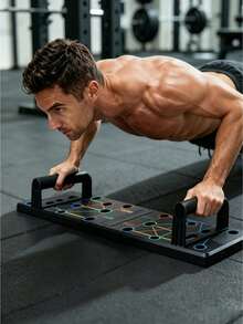 Foldable Push Up Board, 16 In 1 Color Coded Pushup Stand, Multifunctional Chest Shoulder Triceps Back Workout Equipment, Portable Home Gym Strength Training Push Up Bars For Men Women - Multicolor - View 9