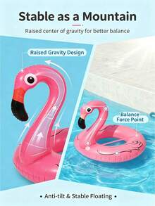 Inflatable Glitter Flamingo Swim Ring, Premium Pool And Beach Float, Reliable Buoyancy And Exquisite Design, Summer Water Essential, Suitable For Sunbathing, Party Decoration, Holiday Gifts And Family Pool Leisure Activities - Multiple Styles - View 6