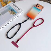 1pc Phone Lanyard Wrist Strap, Premium Minimalist Self-Locking Anti-Loss Adjustable Length With Spacer, Short Polyester Hand Rope For Men And Women - Multicolor - View 3
