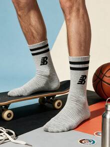 1/3/5 Pairs Of Versatile Mid-Calf Socks, Breathable, Comfortable And Sweat-Absorbing. The Mid-Calf Design Is Suitable For Daily Wear, Sports, Office - Multicolor - View 3