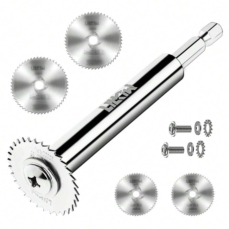 7pcs PVC Pipe Inside Cutter(4Pcs Saw Blades) With 1/4" Hex Shank,Plumbing Inside Cutter Internal Plastic ABS Pipe Cutter,1-1/4" & 1-3/4" Or Larger Diameter - Default - View 1