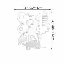 Vacation RV & Table Chair Metal Cutting Dies For Scrapbooking - Durable DIY Scrapbook Photo Album Decoration Paper Card Cutting Template, Card Making Supplies - Silver - View 8