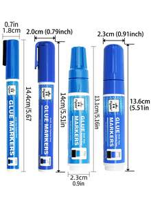 1pc Dual-Use Color-Changing Glue Pen, Multifunctional Portable Liquid Glue Stick, DIY Handmade Envelope Photo Pen-Style Adhesive, First Day Of School - Multicolor - View 9