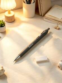 Customized Text Logo Personalized Solid Color Pencil, Customized Morandi Color Student Minimalist Click Pencil, Customized Advertising Pencil, Graduation Season Customized Souvenir Gift Pencil, Back To School Season Gift Pen Perfect Gift For Friends, Teachers, Family And Colleagues - Multicolor 2 - View 6