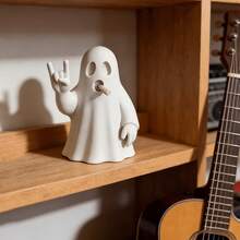 1 mô hình để bàn Ghost Rock sáng tạo phong cách ngầu, tượng mini cá nhân hóa trang trí vui nhộn cho văn phòng và phòng ngủ, tượng Ghost, quà tặng phong cách Rock, đồ trang trí Halloween, quà tặng Halloween - Nhiều màu - Xem 5