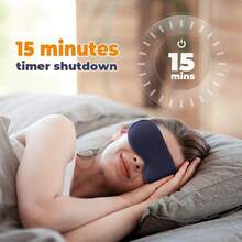 Hailicare Electric Steam Eye Mask, 3D Massage Eye Mask, Constant Temperature Hot Compress, Smart Timing, Sleep Shading, Ideal For Office Lunch Break & Bedroom Use - Navy Blue - View 5
