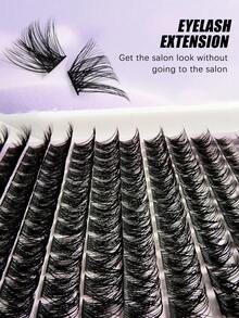 Asiteo 144pcs DIY Eyelash Extension Kit, Includes D Curl Single Lash, Bond & Seal Lash Glue, Lash Remover And Tweezers, Suitable For Home DIY Various Lash Styles, Suitable For Beginners - Multicolor - View 8