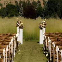 10pcs/5pcs Pure White Decorative Ribbon For Wedding Aisle Decor, Chair Back Decoration, Bench Ribbon Decoration, Suitable For Bachelorette Party, Wedding Banquet, Various Wedding Scenes - Multiple Styles - View 5
