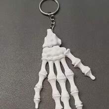Realistic Skeleton Hand Keychain, Movable Finger Bones, Articulated Joint Skeleton Hand Keyring, Dark Gothic Style Men's Gift - Multicolor - View 12