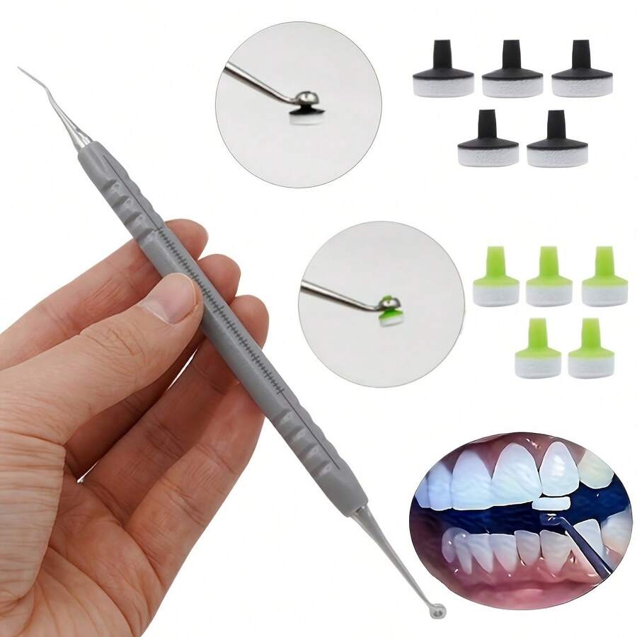 3/2/1pc Stainless Steel Dental Tools Double-Ended Tooth Pick Tooth Cleaner Plaque And Plaque Cleaner Tool, Teeth Cleaning Tool, Teeth, Tooth Picks, Tooth Brush, Tongue Cleaner, Dental Floss, Travel Toothbrush - Multicolor - View 1