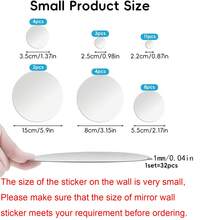 32pcs Round Mirror Wall Stickers, Acrylic Wall Decor With Mirror Effect, Unique Room Decoration Style, Suitable For Bedroom Vanity, Decorative Wall Mirror And Bathroom Decor - one-size - View 5