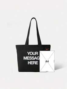Nike Tas Jinjing Unisex NK HERITGE TOTE GFX YR MSG HRE IU4945-010 - Hitam dan Putih - View 7