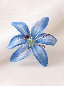 5pcs Multicolor Artificial Lily Flower Heads, Realistic Fake Flower Heads, Suitable For Crafts, Floral Arrangements, Wedding Bouquets, Wreaths And Home Party Decoration - Multicolor - View 5