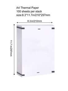 Portable A4 Thermal Printer, Wireless Bluetooth Inkless Document Printer, A4 Thermal Roll Paper And Folded Thermal Paper Optional, Black/White Printer, Suitable For Travel, Office, Home, Mobile Office, Learning - Multicolor - View 12