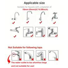 1pc PVC Universal Faucet Sprayer Attachment - Quick Fit Extend Shower Head For Easy Hair Washing & Pet Baths - Versatile Sink Hose For Efficient Rinsing (Suitable For 18-25mm Faucet Outlet) - Multicolor - View 7