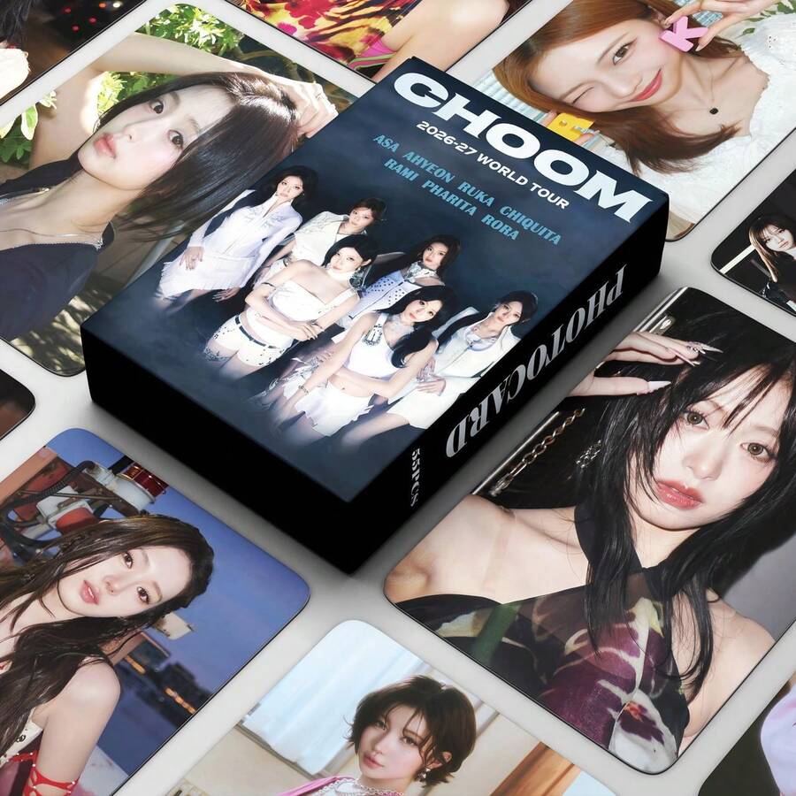 55張 BA/BYMONSTER CHOOM PSYCHO, WE GO UP 相片卡套組 | Ahyeon 版本 | 盒裝 K-Pop 卡片收藏品,BA/Abymonster 相片卡,We Go Up,BA/Bymonster Ahyeon,Ahyeon 相片卡,BA/Bymonster K-Pop 周邊商品,K-Pop 卡片,粉絲禮物,K-Pop 收藏卡 - 彩色 - 查看 1