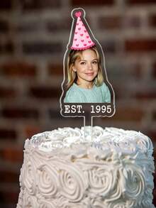 1-10pcs Personalized Character Photo Cake Toppers, Customizable Character Design Cake Decorations, Suitable For Birthday, Wedding, Family Gathering, DIY Party, Smash Cake - Multicolor - View 6