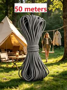 10/50/100m Black Nylon Braided Rope, Durable Twisted Polypropylene Cord, Suitable For Outdoor Use, Clothesline, Tent DIY, Handicraft And Binding - Multicolor - View 22
