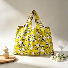Tas Tote Snoopy Kartun, Tas Belanja Supermarket, Tas Bahu Lipat Portabel, Tas Kain - MultiWarna - View 4