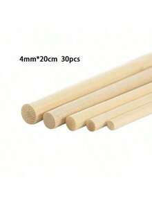 3-8mm 圓形木製圓棒 DIY 手作手工藝木工材料用品 - A - 查看 9