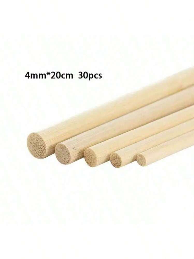 3-8mm Round Wooden Dowel Sticks DIY Handmade Craft Woodworking Material Supplies - A - View 9