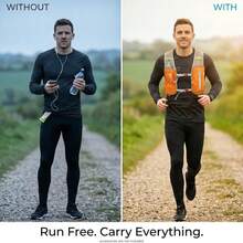 Picnic Backpack, Running Backpack, Running Vest Phone Holder, Lightweight & Breathable Running Hydration Vest Backpack For Women Men, Hydration Pack For TrailRunning Hiking Cycling Marathon - Orange - View 5