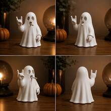 1 mô hình để bàn Ghost Rock sáng tạo phong cách ngầu, tượng mini cá nhân hóa trang trí vui nhộn cho văn phòng và phòng ngủ, tượng Ghost, quà tặng phong cách Rock, đồ trang trí Halloween, quà tặng Halloween - Nhiều màu - Xem 6