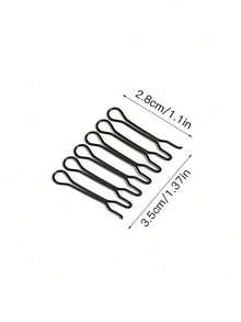 10Pcs/12Pcs/24Pcs Minimalist Broken Hair Clips, Invisible Seamless Hair Buckles For High Skull Top & Princess Hairstyle, Daily Hair Accessories - Black - View 11
