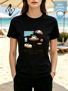 Women T-Shirts - 黑色 - 查看 1