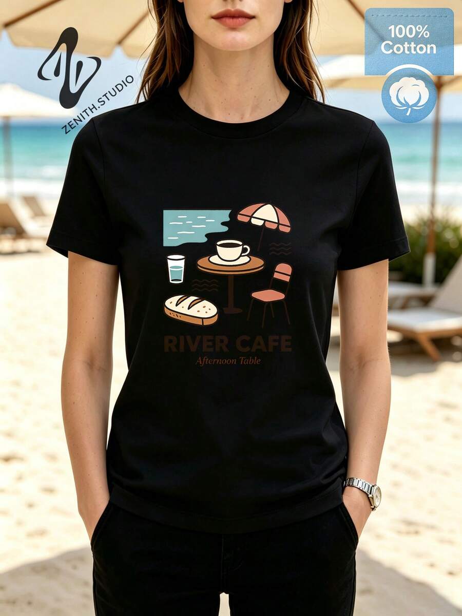 Women T-Shirts - 黑色 - 查看 1