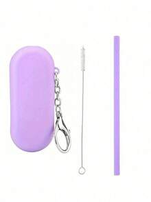 1-2 Reusable Silicone Straws With Storage Box - Foldable And Portable, Perfect For Travel And Parties - View 14