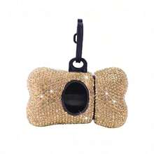 Luxury Rhinestone Inlaid Pet Waste Bag Dispenser, Bone-Shaped Pet Waste Bag Storage Rack, Shiny Crystal Jewelry Decorated Dog Walking Accessory, Portable Waste Bag Dispenser Suitable For Puppies And Adult Dogs, Outdoor Camping Travel Daily Cleaning Supplies, Sparkling Crystal Decoration O - Multicolor - View 12