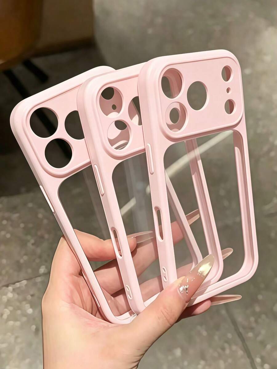 新款智慧型手機保護殼 時尚可愛 極簡創意 個性化 3合1材質 加厚2.8mm 彩色純色 高階磨砂親膚手感 粉色 藍色 黑色 白色 透明背板 全包覆 防摔 適用於 iPhone 11/12/13/14/15/16/17/17 Pro Max/17 Pro/12 Pro/12 Pro Max/13 Pro/13 Pro Max/14 Pro/14 Pro Max/15 Pro/15 Pro Max/16 Pro Max/16 Pro - 粉色 - 查看 1