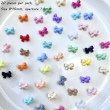 10mm Acrylic Macaron Color Small Bow DIY Mobile Phone Chain Hair Accessories With Separated Beads Accessories Material Loose Beads - Multicolor - View 16