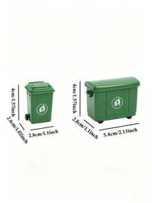 Tempat Sampah Mini Hijau untuk Meja, Keranjang Penyimpanan Kantor, Penjepit Kertas, dan Aksesori Meja Kecil - Versi yang ditingkatkan - View 7