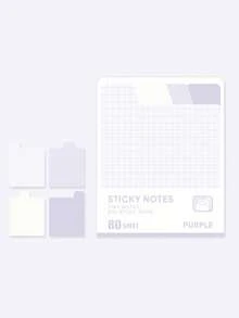 1pc Back To School 80-Sheet Colorful Index Sticky Notes, Student-Specific Tearable Durable Writing Memo Pad. Meeting Notes, Message Pad, Convenient Planner Notebook, Student Draft Memo Writing Sticky Notes - Multicolor - View 13