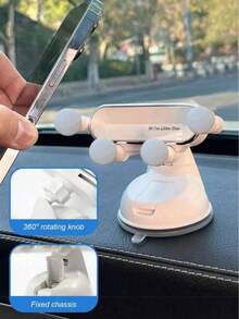 Universal Car Phone Holder - Multi-Functional Dashboard Suction Cup Mount, Gravity Auto-Clamping, Shock-Proof & Stable, Foldable Design, Easy Installation & Convenient Use, With Cute "Hi, I'm Baby" Text, Suitable For Navigation, Applicable To Car, Home, Office And Other Places, Essential Gift For All Drivers, Especially Suitable As A Gift For Women, Car Accessories - Upgraded Version - View 3