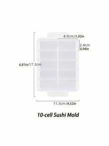 1pc Battleship Sushi Mold + 1pc Rice Scoop, Cooking Tool, Transparent Bento Mold, PP Material For Home Use, Seaweed Wrapped Rice Box Small Rice Ball Hand Sushi Making Tool, Japanese Cuisine Making Tool - View 14