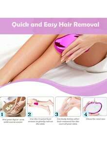 Unisex Crystal Painless Hair Removal Device, Easily Removes Hair On Back, Arms And Legs! No Physical Depilation Required, Reusable And Easy To Clean, Convenient To Carry. An Essential Gadget For Summer And Winter Travel, Also Easy To Clean. - Multicolor - View 7