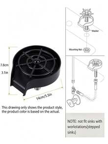 1/3pcs, One-Hand Operated High-Pressure Kitchen Cup Washer, Efficient Stain Removal Automatic Kitchen Cleaning Machine, Easy To Disassemble And Wash Glass Rinser - High-Pressure Spray, Automatic Rotation, Easy To Clean, No Stains, Suitable For Home Kitchen Sink Cup Cleaning, Bathroom Mouthwash Cup Cleaning, Baby Bottle Daily Cleaning. Automatic Rotation Cleaning Kitchen Utensils, Easy To Install Durable Universal Kitchen Accessory, One-Hand Press Compatible With Kitchen Sink Cup Washer, Simple Versatile Home Decor Cleaning Item, Shiny Clean Kitchen Decor Accessory, Compact Practical Bathroom Decor Rinser, Random Style. - Multiple Styles - View 4
