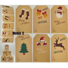 Kraft Paper Christmas Gift Tags Stickers, Hexagon Christmas To From Gift Labels, Self-Adhesive Gift Box Sealing Stickers, Suitable For Gift Wrapping Scenarios, Christmas Gift Boxes, Gift Bags, Christmas Party Favors, Baking Packaging, Candy Jars, Scented Candles, Mugs, Handmade Jewelry Outer Packaging Decoration Sealing, Christmas Planner, Gift Bags, Storage Boxes, Holiday Envelopes, Invitation Decoration - Multiple Styles - View 6