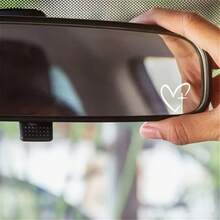 Pegatina de coche con cruz y corazón, impermeable, calcomanía para espejo retrovisor, decoración de auto de fe cristiana y religiosa en vinilo - A - Ver 2